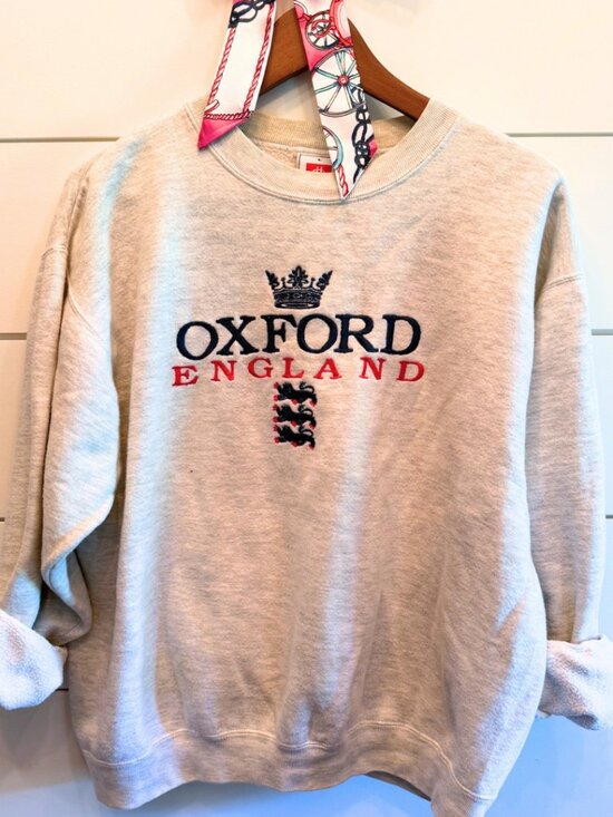Hanes Tops - Vintage Oxford England Hanes 1980s Sweatshirt - Size Large, Grey